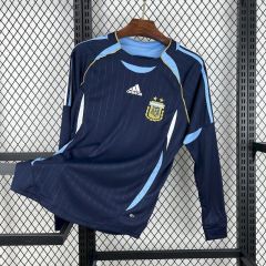 Retro Argentina 2006 Away World Cup Long Sleeve Jersey
