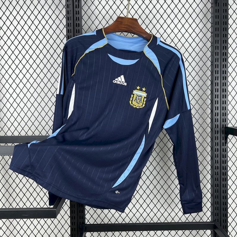 Retro Argentina 2006 Away World Cup Long Sleeve Jersey