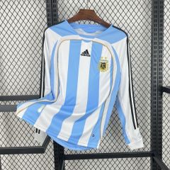 Retro Argentina 2006 Home World Cup Long Sleeve Jersey