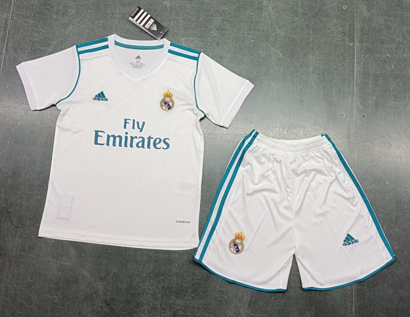 Retro Real Madrid 17-18 Home Kids Jersey