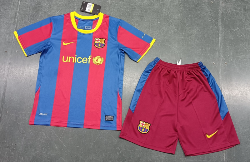 Retro Barcelona 10-11 Home Kids Jersey