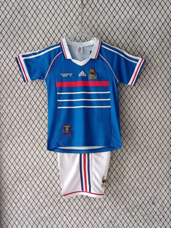 Retro France 1998 Home Kids Jersey