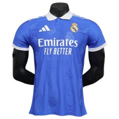 Real Madrid 25-26 Men's Polo Shirt Blue Jersey - Player Version