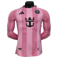 Inter Miami 25-26 CF Home Pink Long Sleeve Soccer Jersey - Player Version