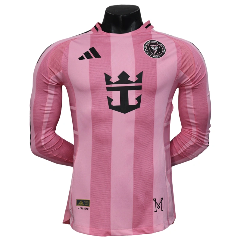 Inter Miami 25-26 CF Home Pink Long Sleeve Soccer Jersey - Player Version