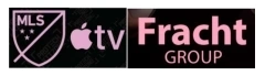 23/24 INTER MIAMI MLS AWAY BADGE & APPLE TV(PINK) & FRACHT GROUP(PINK)