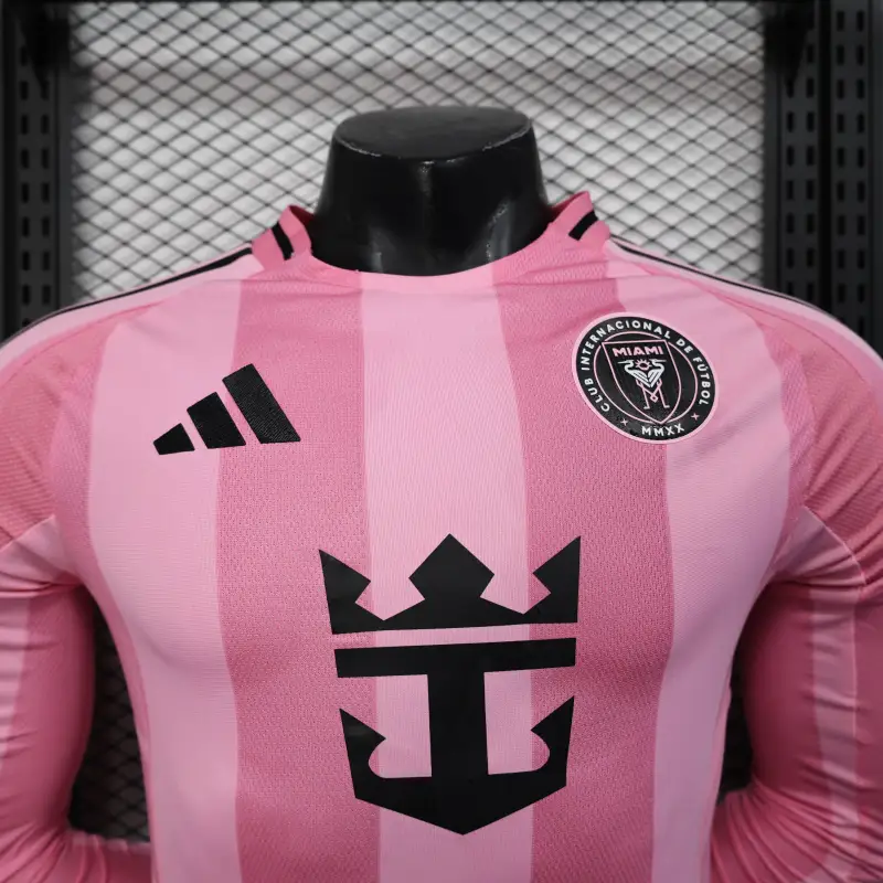 Inter Miami 25-26 CF Home Pink Long Sleeve Soccer Jersey - Player Version