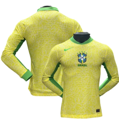 Brazil 24-25 Home Shirt Long Sleeve Jersey - Player Version