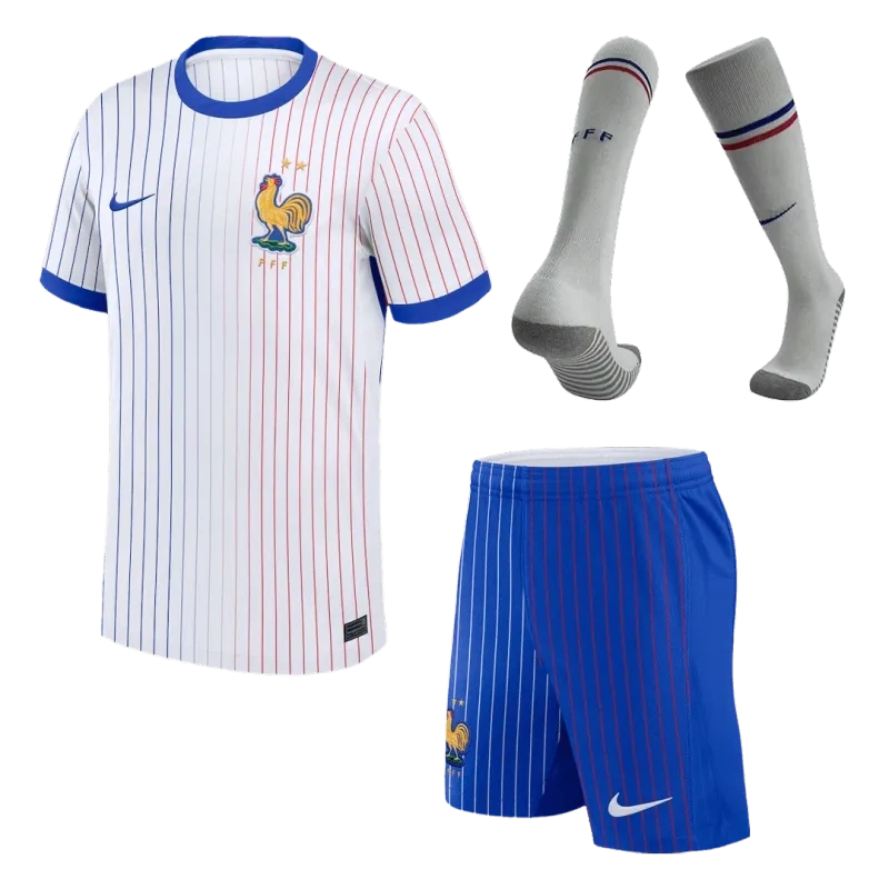 France 2024 Away Whole Kit(Jersey+Shorts+Socks)Jersey - Fan Version