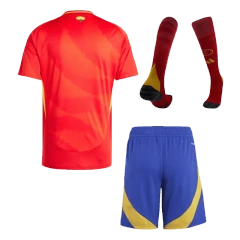 Spain 2024 Home Whole Kit(Jersey+Shorts+Socks)Jersey - Fan Version