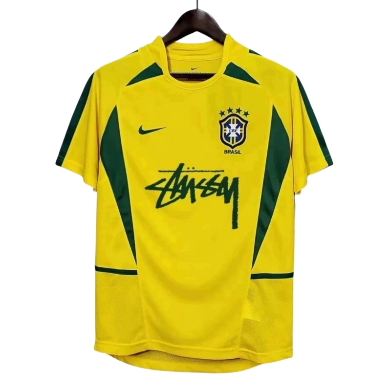 Retro Brazil 2002 Home Signature Special Edition Jersey