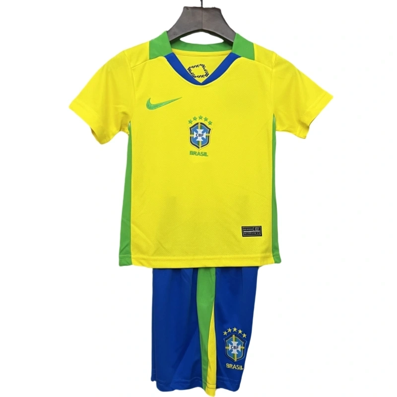 Brazil 2026 Home Kids Kit(Jersey+Shorts)