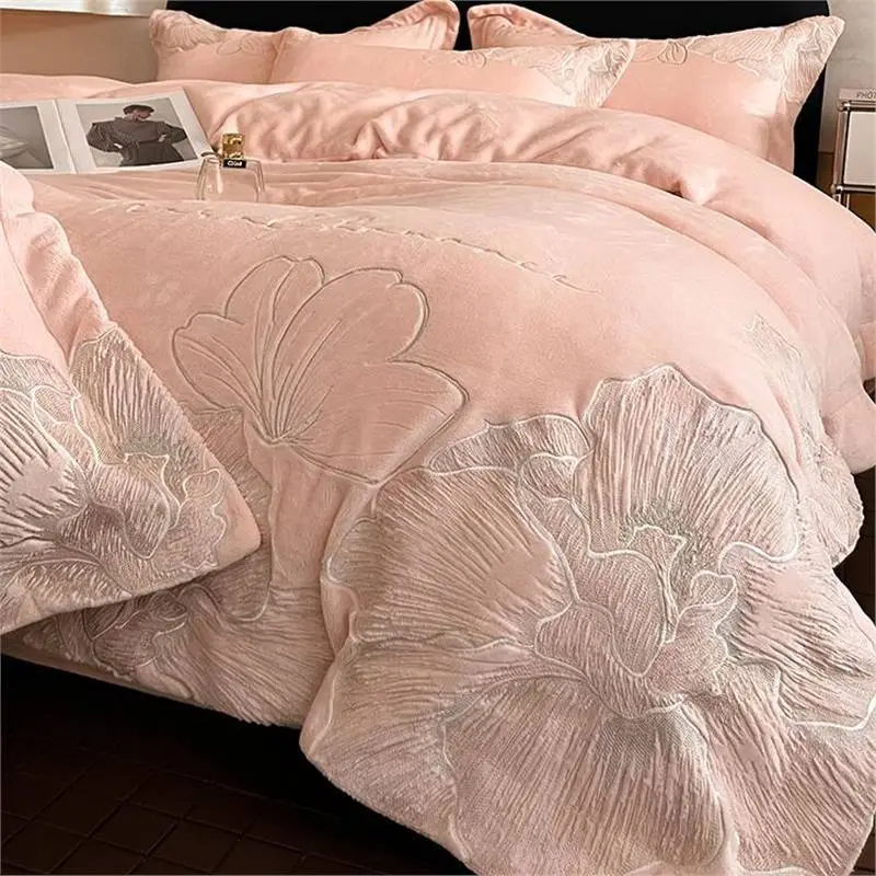 Milk velvet bedding four-piece set