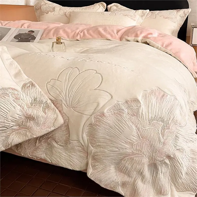 Milk velvet bedding four-piece set
