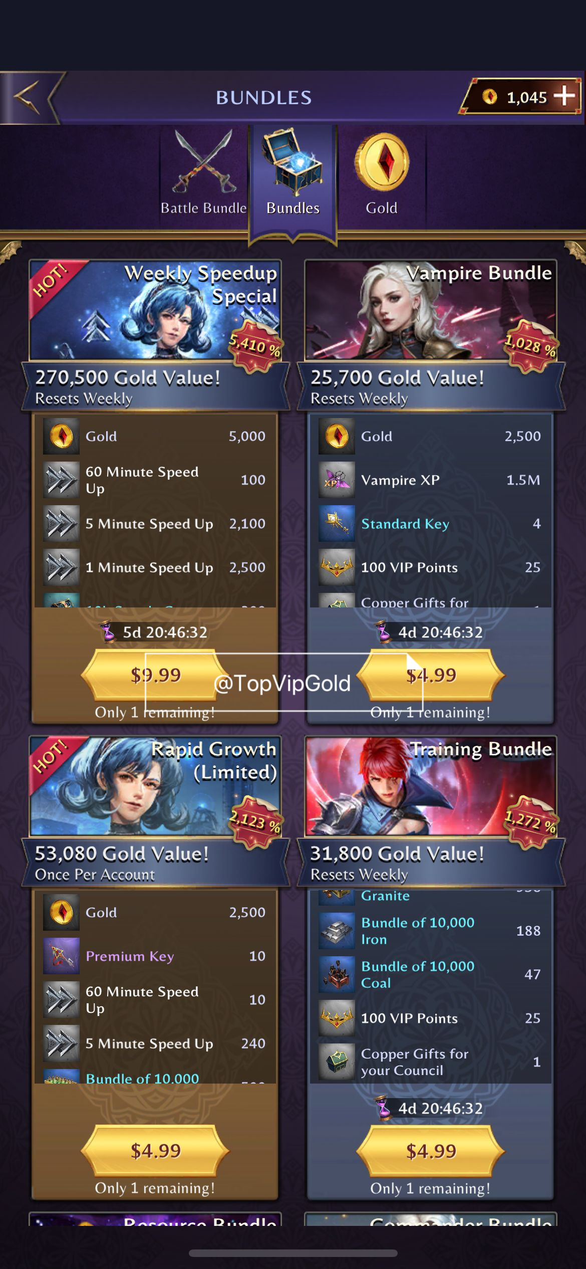 reign of vampires online shop and top up packs at Mobile-gamestore for the cheap price.