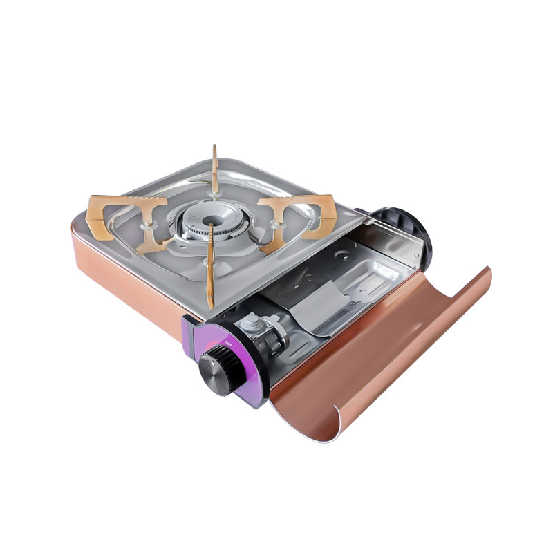 Single Dual-use Outdoor Camping Propane Butane Cooking Burner Portable Gas Stove with Carrying