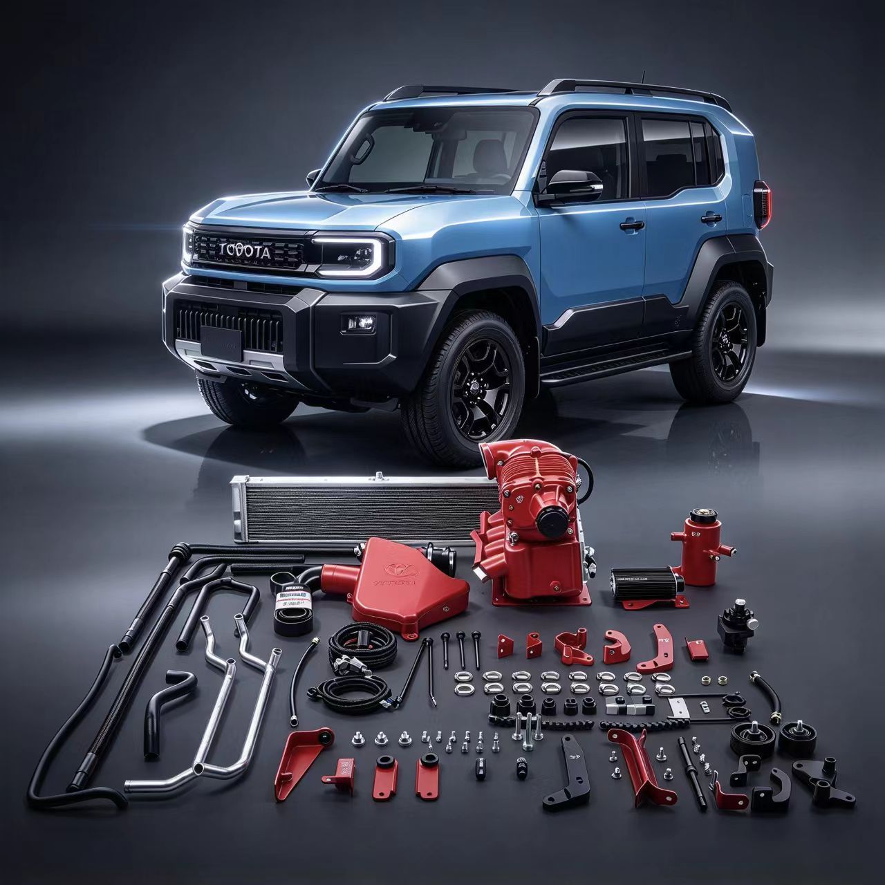 Toyota FJ Cruiser 2.7L 2TR-FE VT Supercharger Kit | 40% More Power