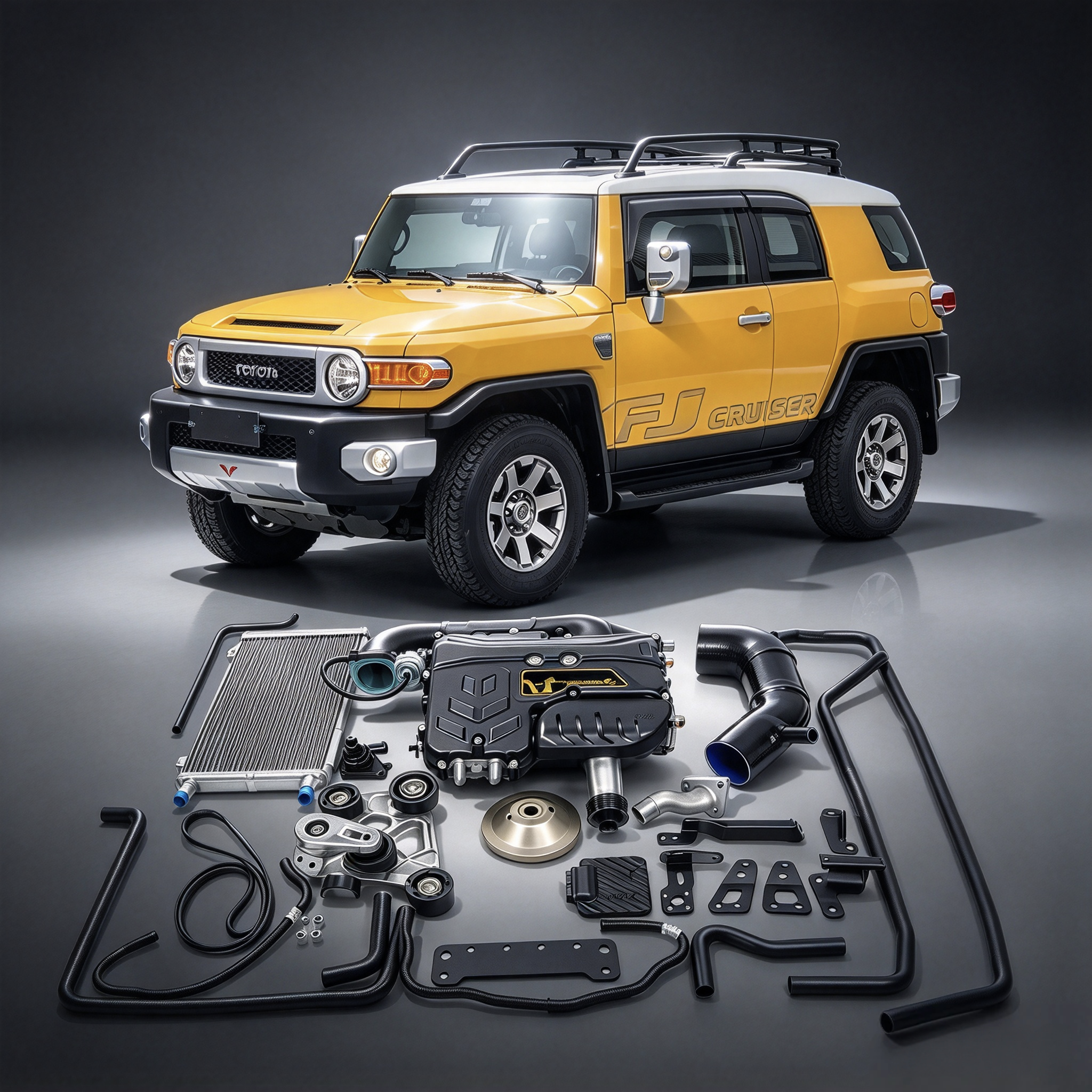 Toyota FJ Cruiser 4.0L 1GR-FE VT TVS1320 Supercharger Kit