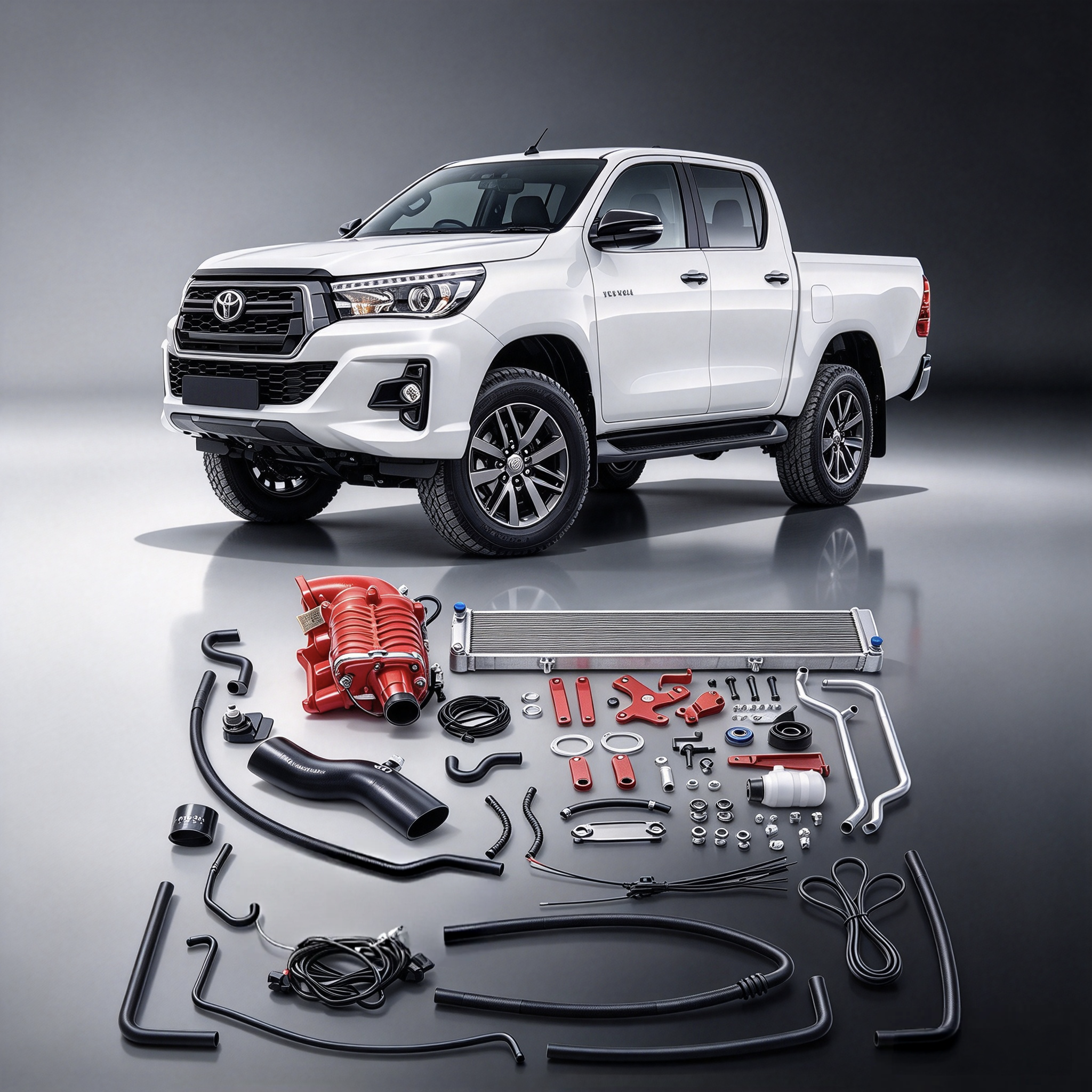 Toyota Hilux 2.7L 2TR-FE VT Supercharger Kit – Bolt-On Performance Upgrade