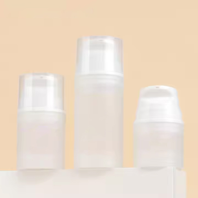 30ml 100ml PP Airless Pump Bottles Plastic White Face Cream Jar