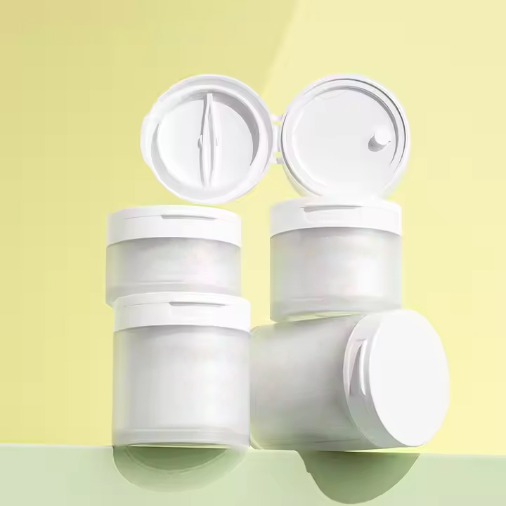 Luxury Cream Jar with Tweezer for Facial Scrub Toner Cotton Pads