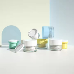 Plastic Cosmetic Jars Round Skincare Jars