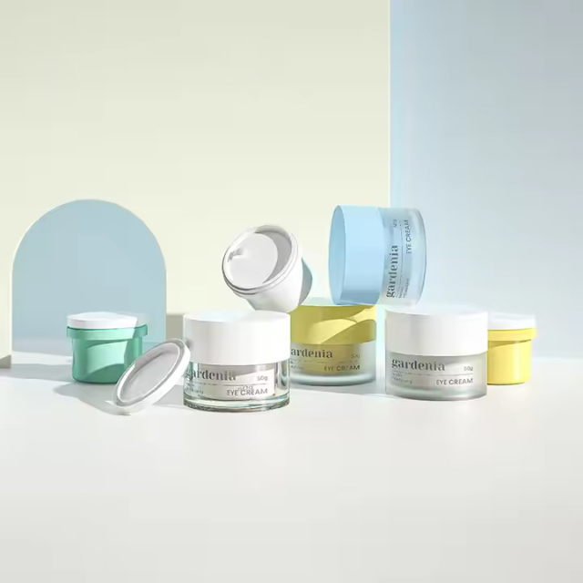 Plastic Cosmetic Jars Round Skincare Jars