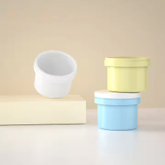 Plastic Cosmetic Jars Round Skincare Jars