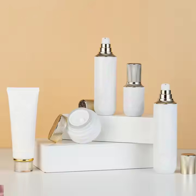 Cosmetic Packaging Set Glass Cream Lotion Bottle Set