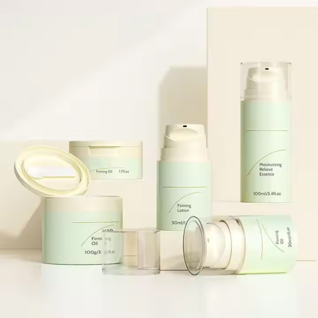 30ml 100ml PP Airless Pump Bottles Plastic White Face Cream Jar