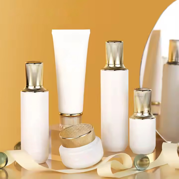 Cosmetic Packaging Set Glass Cream Lotion Bottle Set