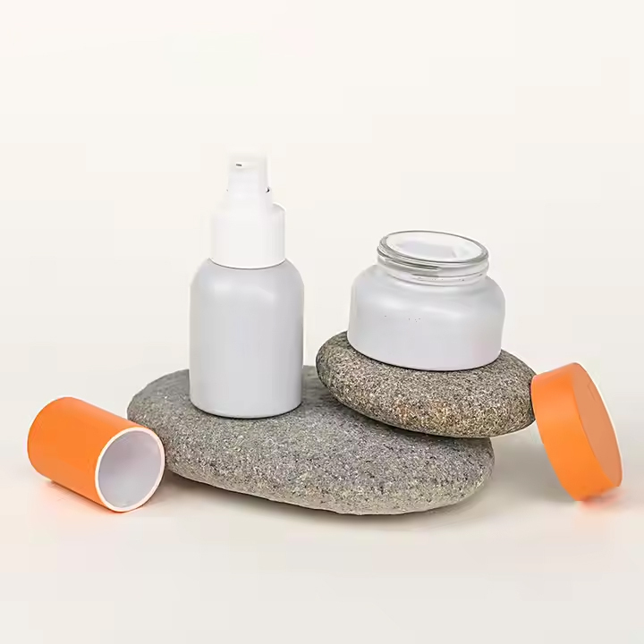 Luxury Cosmetic Packaging Set Glass Lotion Bottles