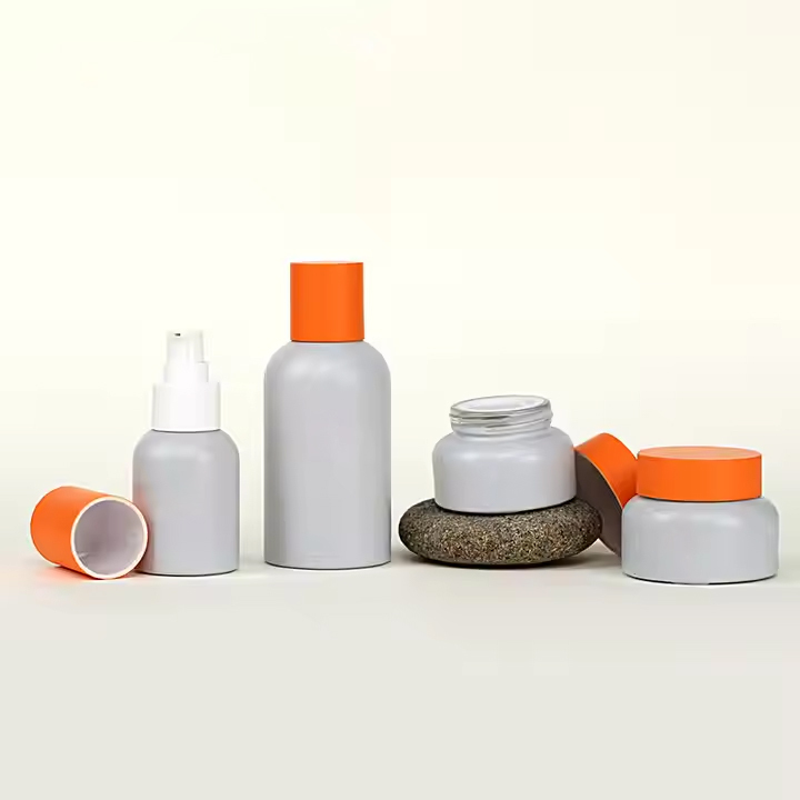 Luxury Cosmetic Packaging Set Glass Lotion Bottles