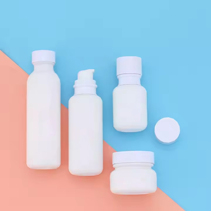 cosmetic white glass bottle 50g 50ml 110ml 150ml