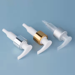 PET bottle with gold silver lotion pump