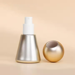 Glass Cosmetic Pump Bottle Custom Conical Glass Cream Jar