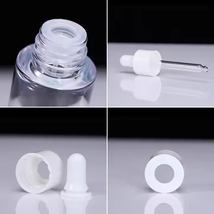 cosmetic plastic eye dropper bottle clear petg dropper bottles