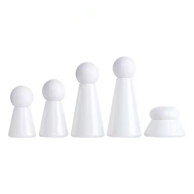 Glass Cosmetic Pump Bottle Custom Conical Glass Cream Jar