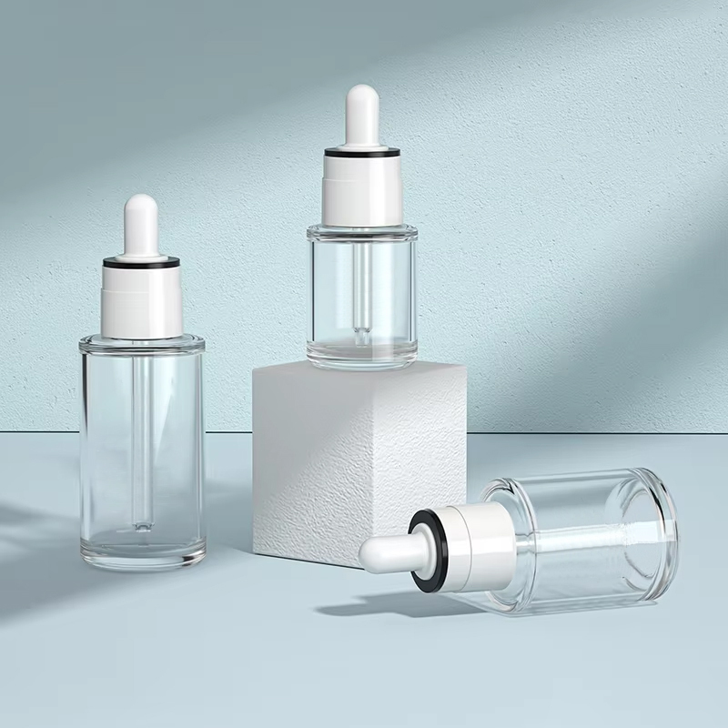 Essential Oil Face Serum Cosmetic Packaging Plastic Dropper Bottle