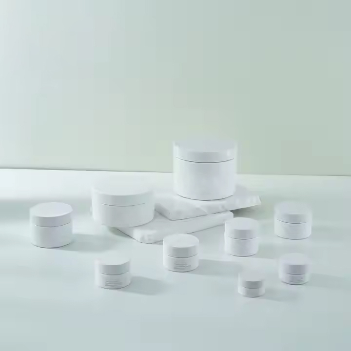 White Thick Wall Cream Jar Body Scrub Cosmetic Container