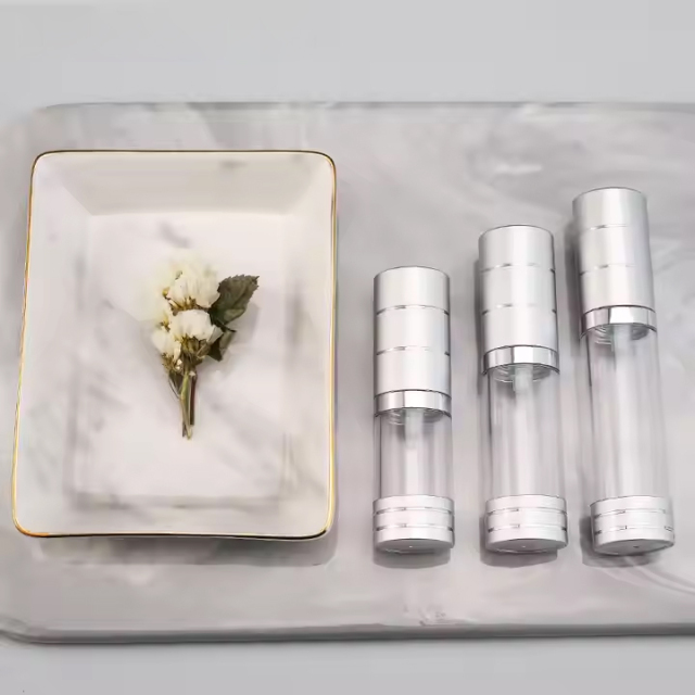cosmetic plastic airless pump lotion bottles