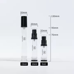 5ml 10ml 15ml Portable Airless Pump Bottle Skincare Packaging