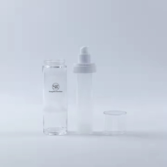 Glass Airless Serum Bottle with Refillable PP Inner Tube