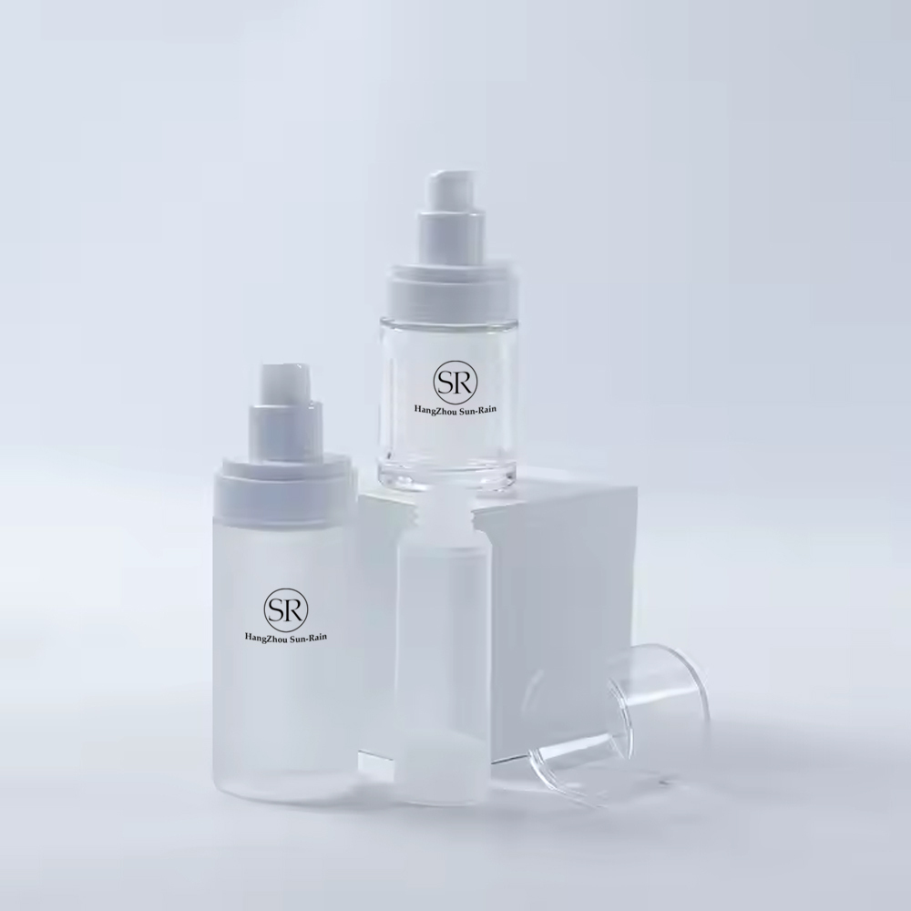 Glass Airless Serum Bottle with Refillable PP Inner Tube