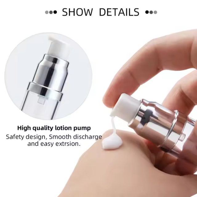 cosmetic plastic airless pump lotion bottles