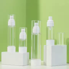 cosmetic airless lotion bottle transparent airless pump bottle