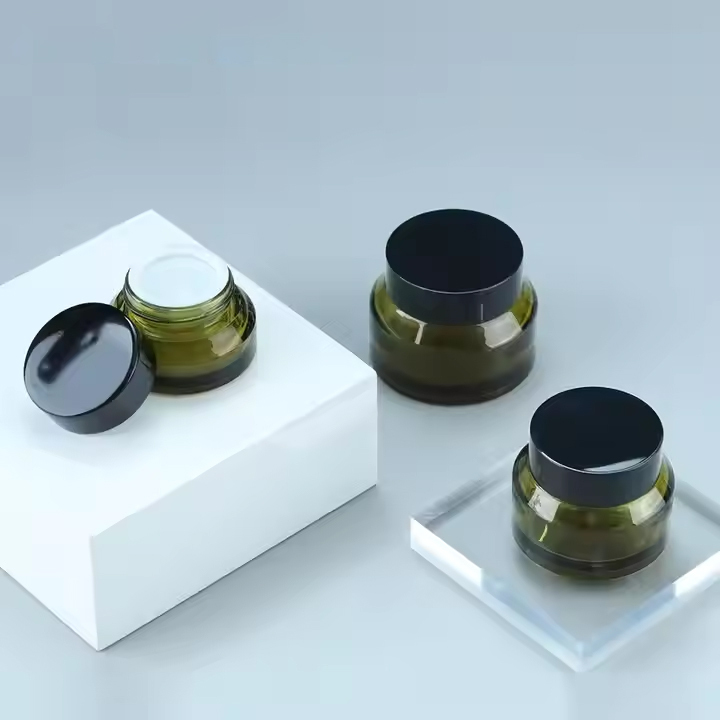 Luxury cosmetic containers beauty face cream glass jar