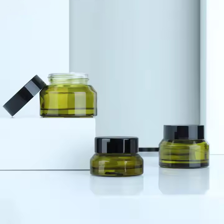 Luxury cosmetic containers beauty face cream glass jar
