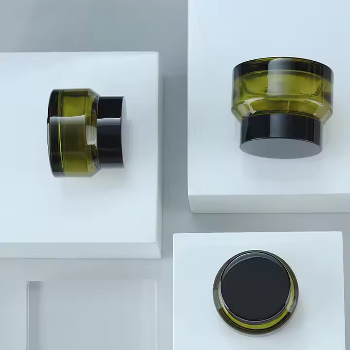 Luxury cosmetic containers beauty face cream glass jar