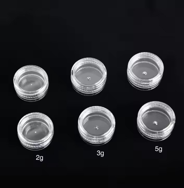 2g 3g 5g compact transparent face cream jar